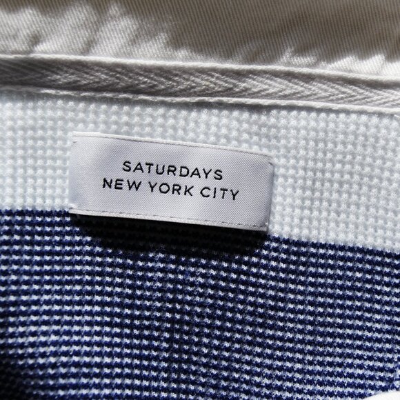 BNWT SS19 SATURDAYS NEW YORK CITY STRIPE POLO M - Picture 11 of 15